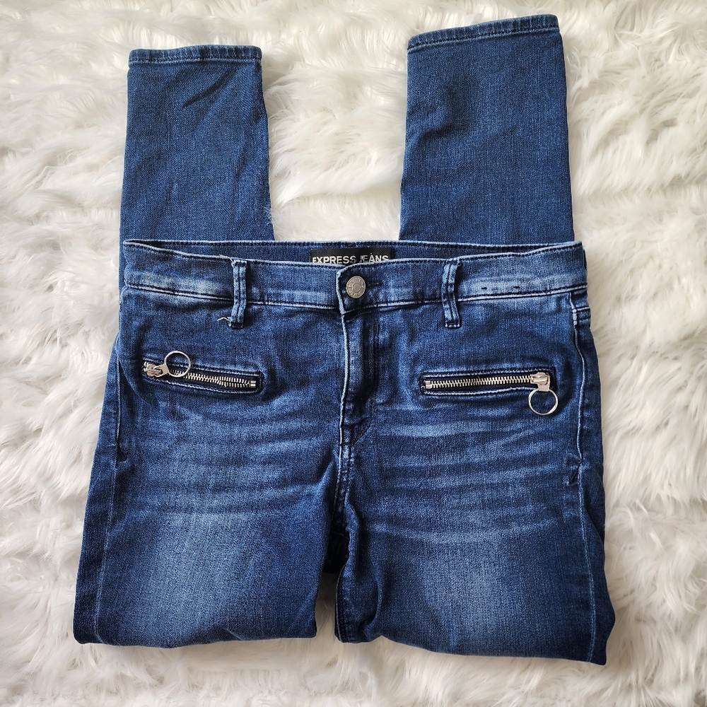 EXPRESS SUPER SOFT MID RISE ANKLE LEGGINGS SIZE 10R